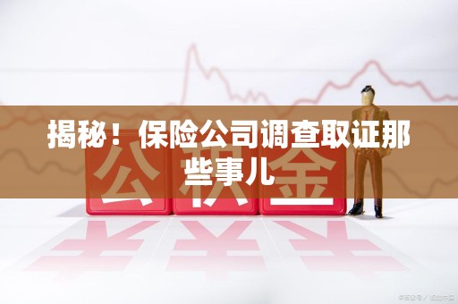 福州揭秘！保险公司调查取证那些事儿