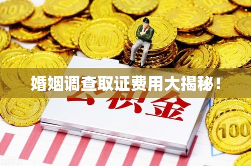 福州婚姻调查取证费用大揭秘！